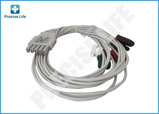 Drager MP03414 Cable ECG de 5 conductos Conector de doble pines con código de color IEC2 1.5m